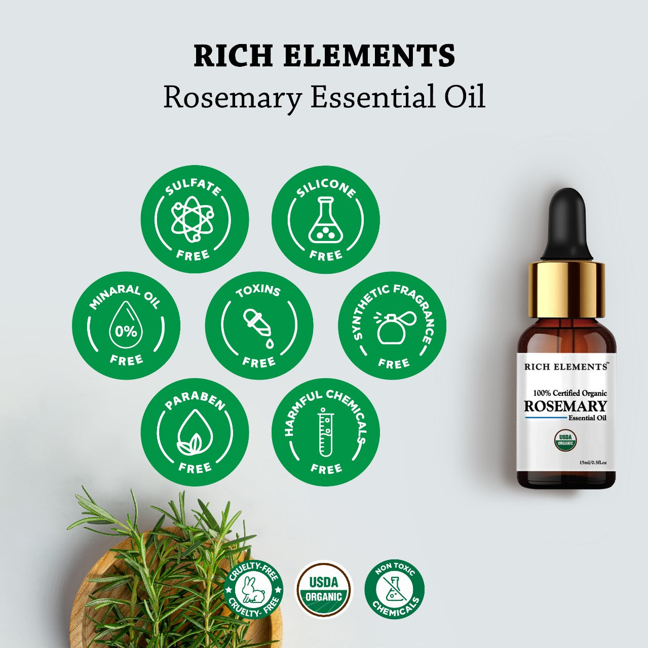 Rich Elements Rosemary Essential Oil